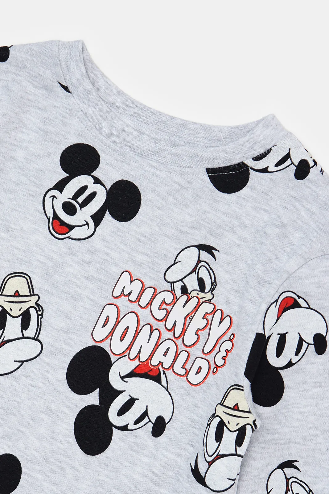 Infant Boys Grey Mickey And Donald T-Shirt