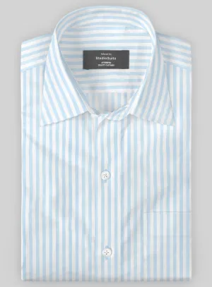 Italian Blue Bengal Stripe Shirt