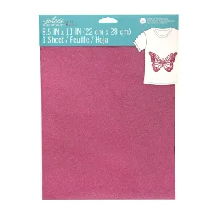 Jolee's Easy Image Iron-On Transfer Single Sheet 8.5"X11" - Pink Glitter*