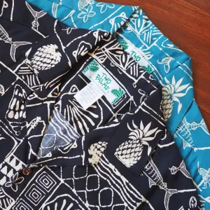 Kaka'ako Teal Hawaiian Rayon Shirt