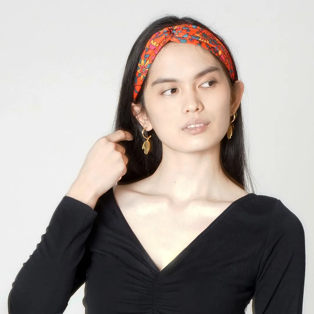 Kampot Print Twist Knot Headband