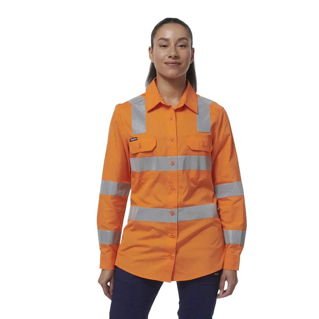 King Gee Women's Workcool Vented VIC Rail Shirt (K44232)