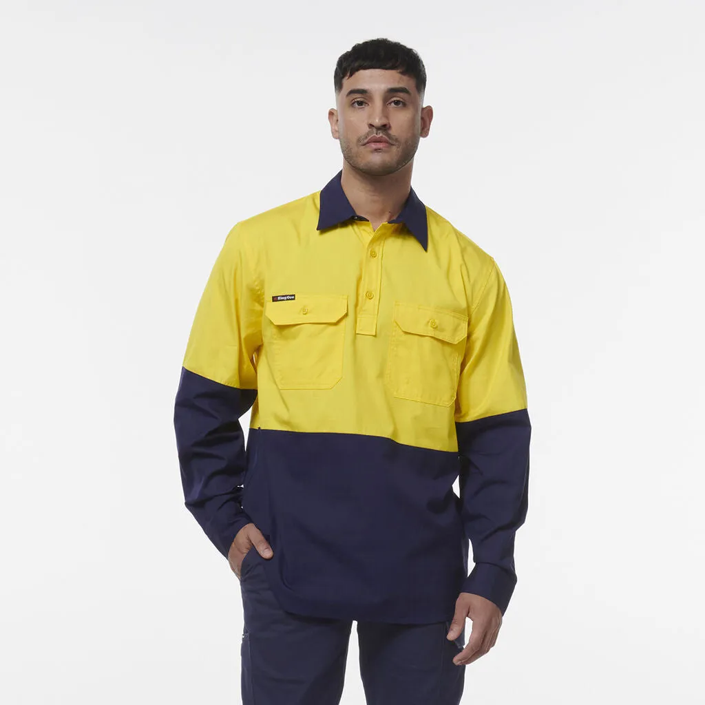 King Gee Workcool  Vented Closed Front Spliced Shirt (K54011)