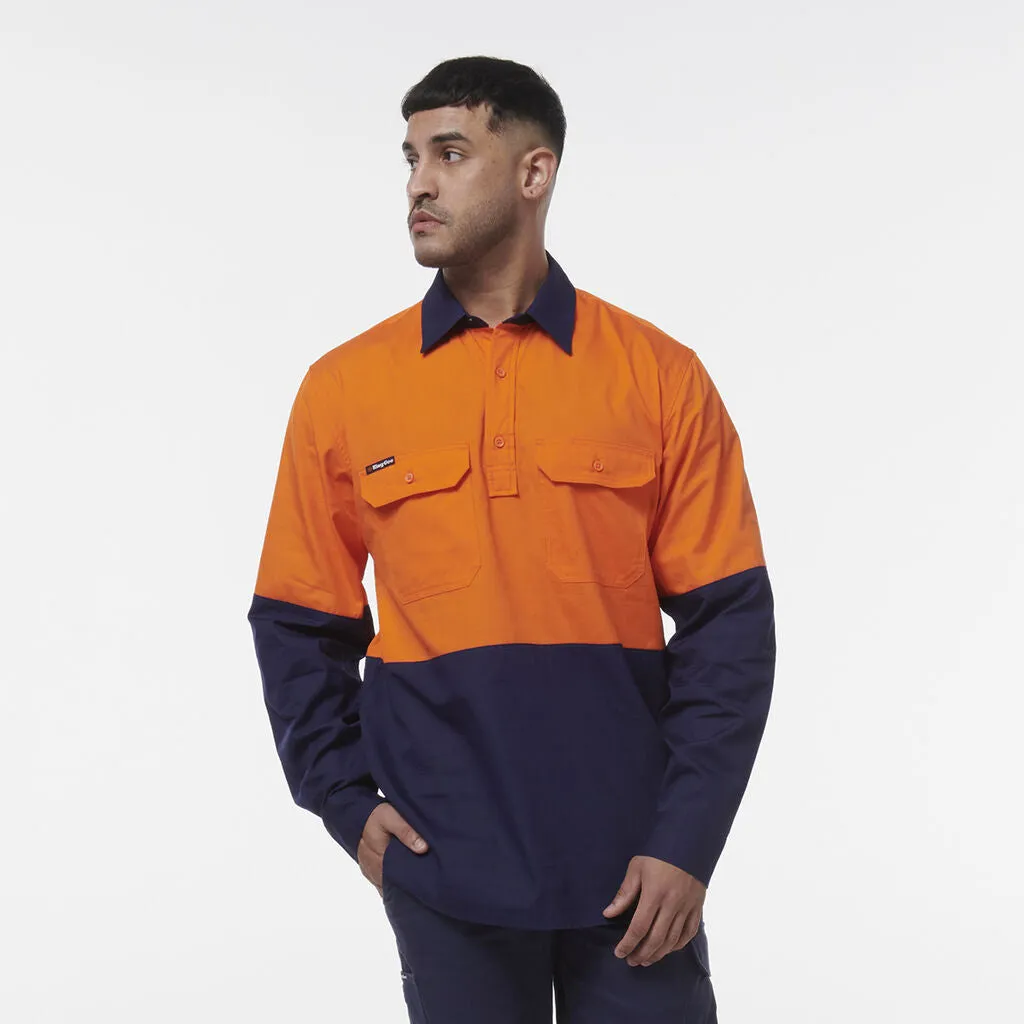 King Gee Workcool  Vented Closed Front Spliced Shirt (K54011)