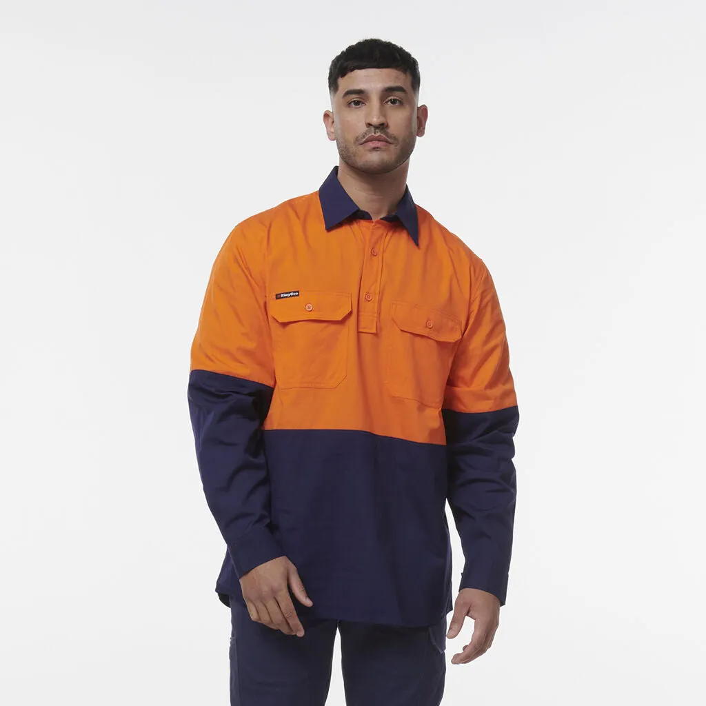 King Gee Workcool  Vented Closed Front Spliced Shirt (K54011)