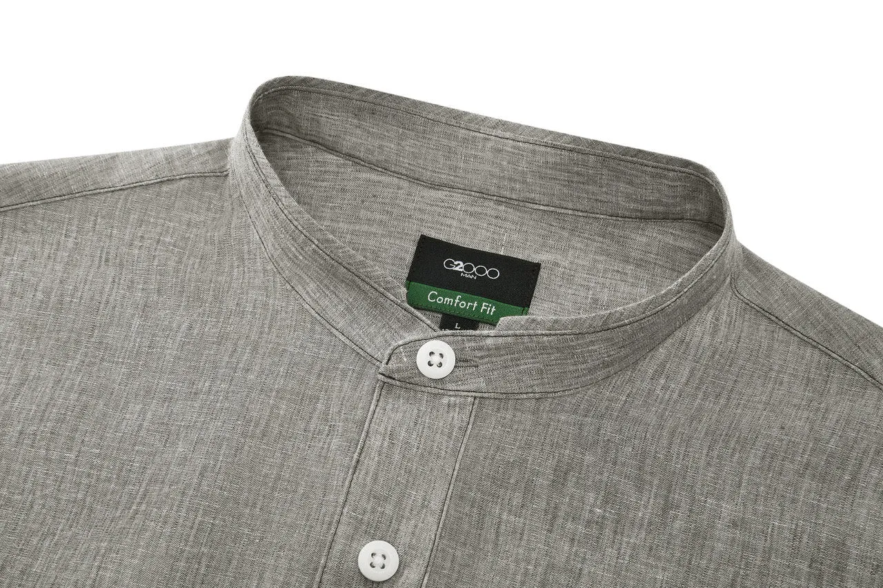 Linen Blend Casual Shirt in Comfort Fit