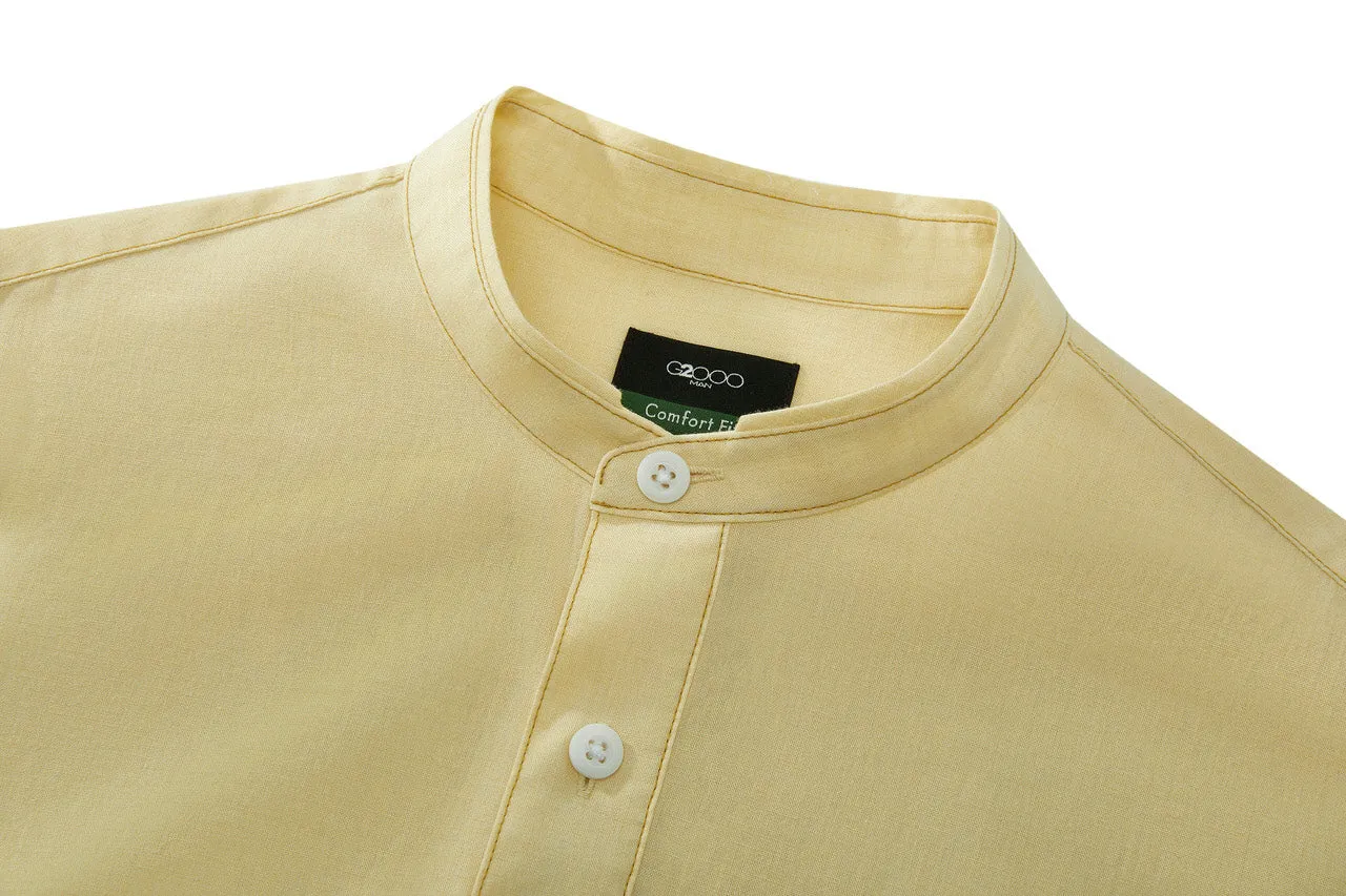 Linen Blend Casual Shirt in Comfort Fit