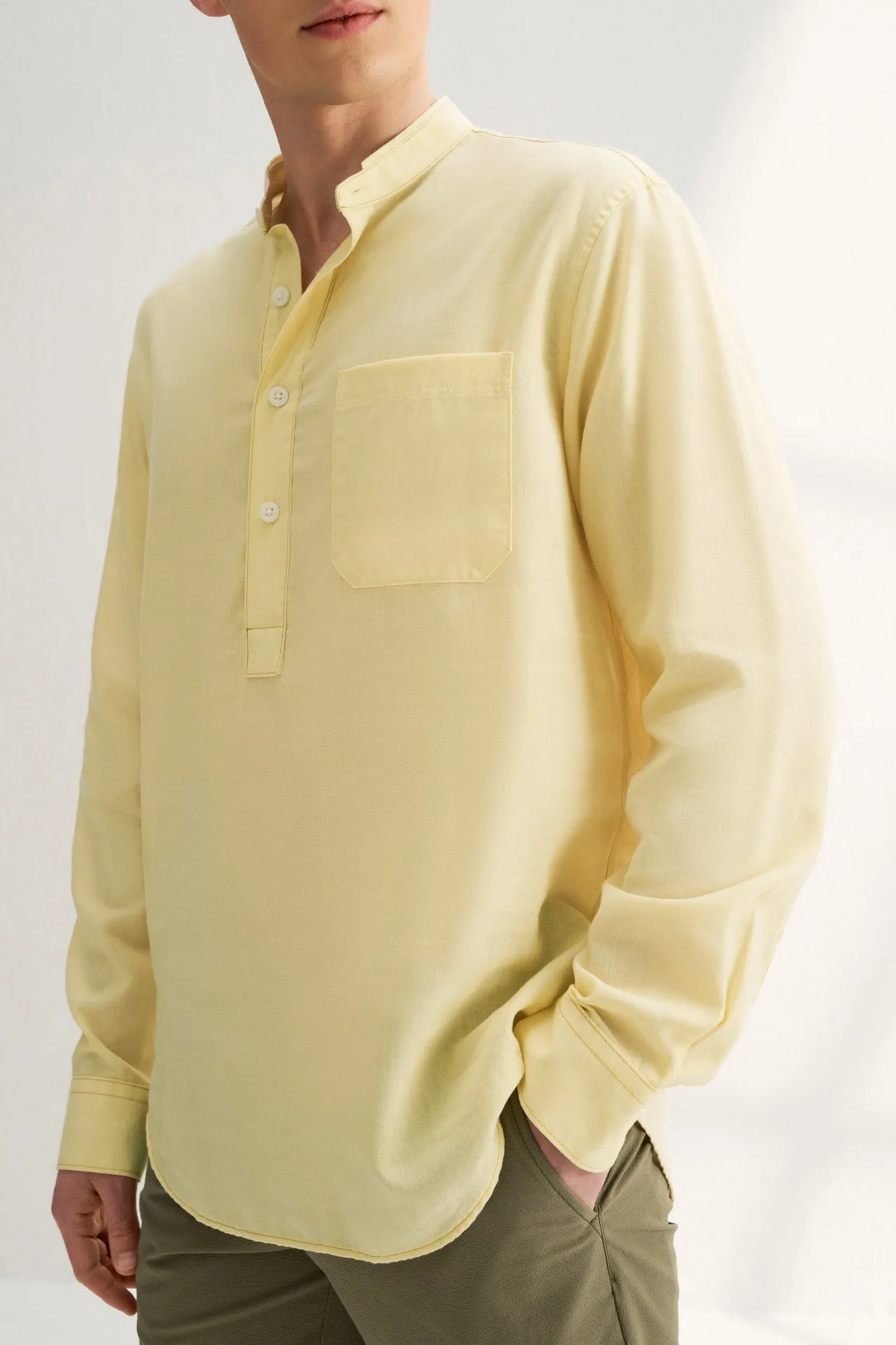 Linen Blend Casual Shirt in Comfort Fit