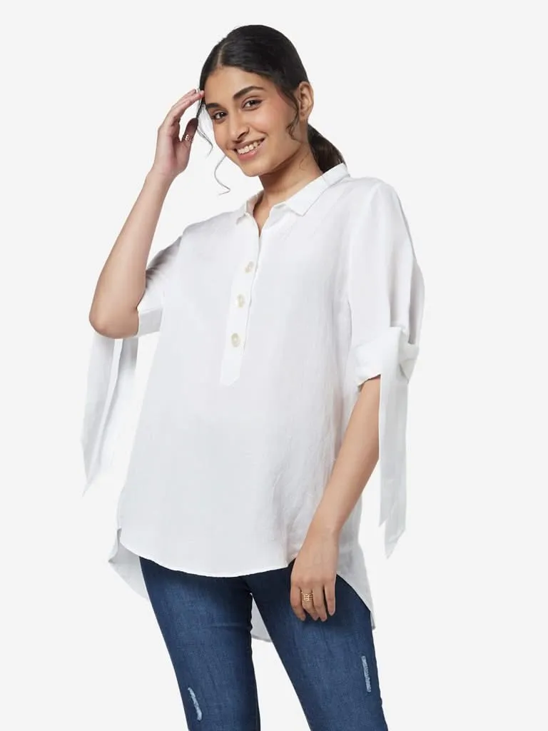 LOV White Christie High-Low Shirt