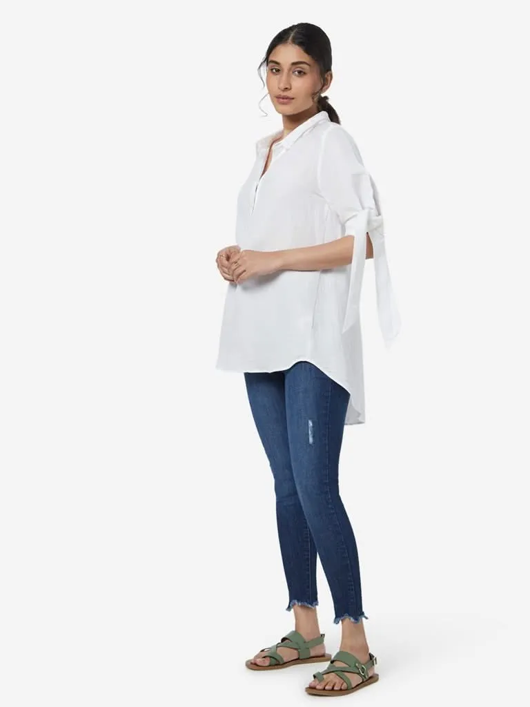 LOV White Christie High-Low Shirt