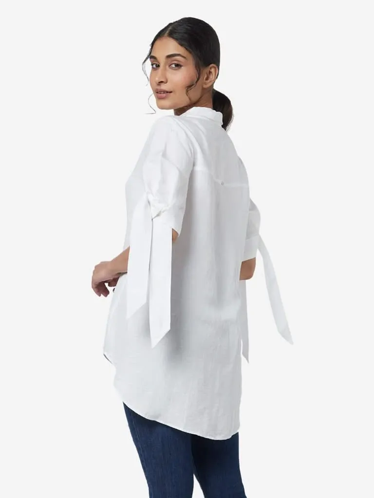 LOV White Christie High-Low Shirt