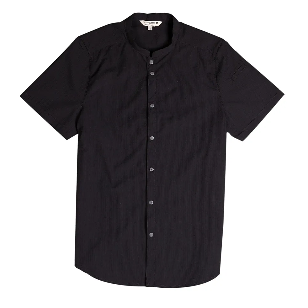 MEN SEERSUCKER SHIRT - Black