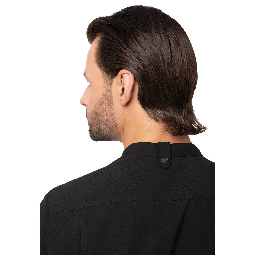 MEN SEERSUCKER SHIRT - Black