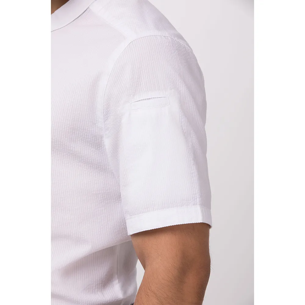 MEN SEERSUCKER SHIRT - White