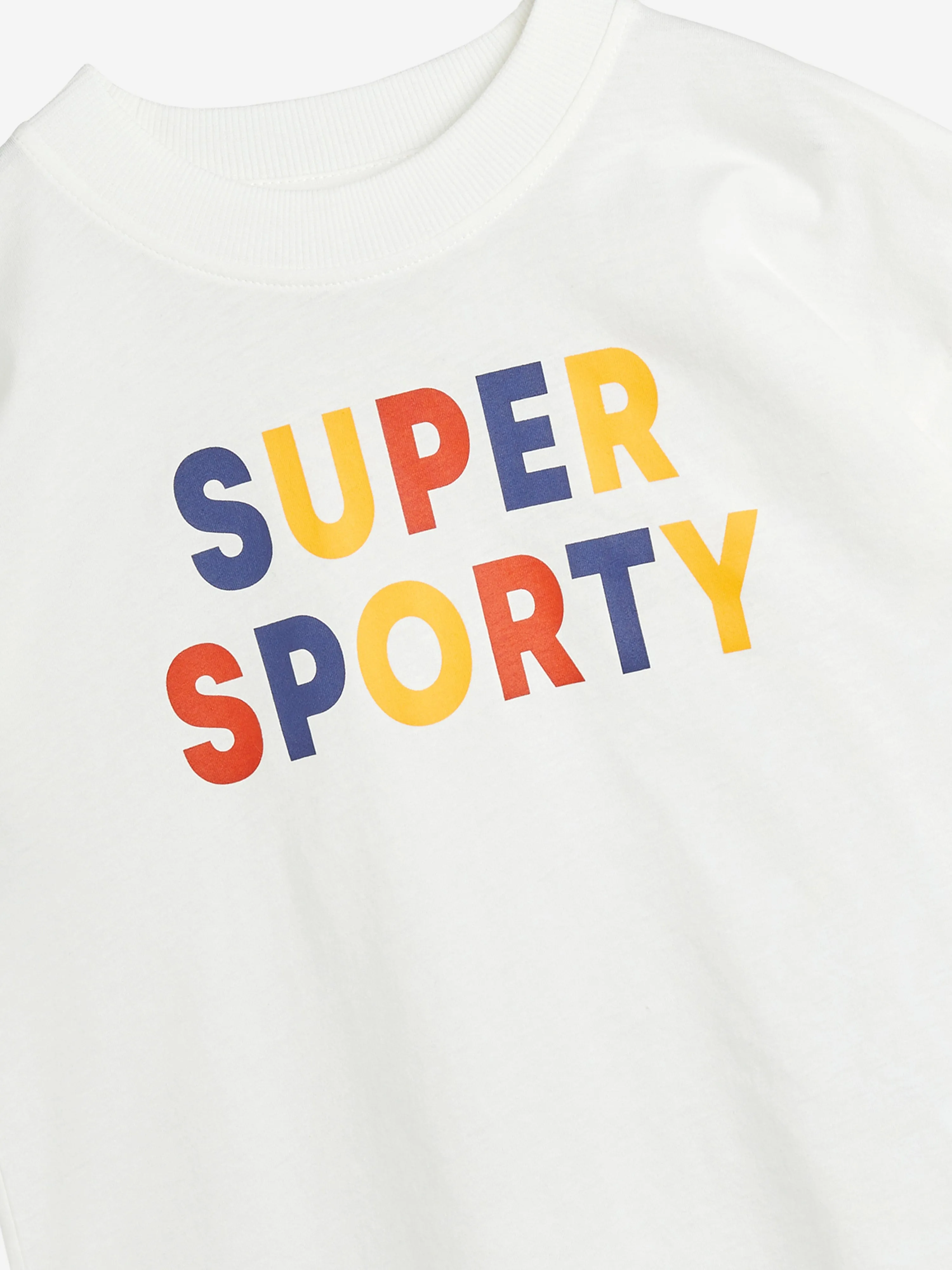 Mini Rodini Kids Super Sporty T-Shirt in Ivory