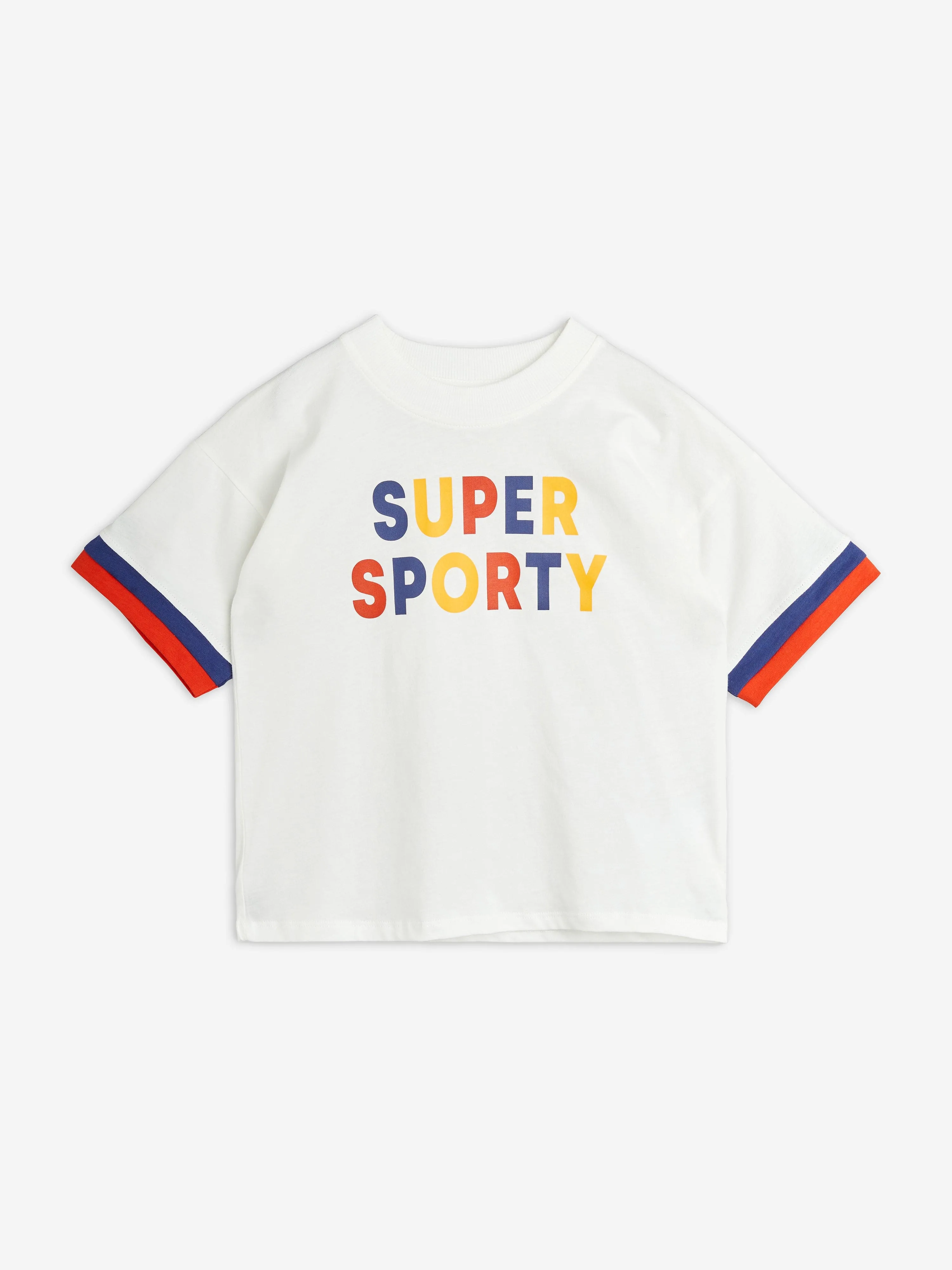 Mini Rodini Kids Super Sporty T-Shirt in Ivory