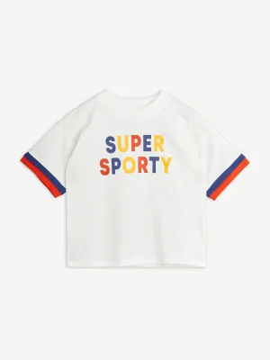 Mini Rodini Kids Super Sporty T-Shirt in Ivory