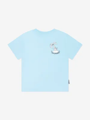 Molo Boys Stay Hydrated Print T-Shirt in Blue