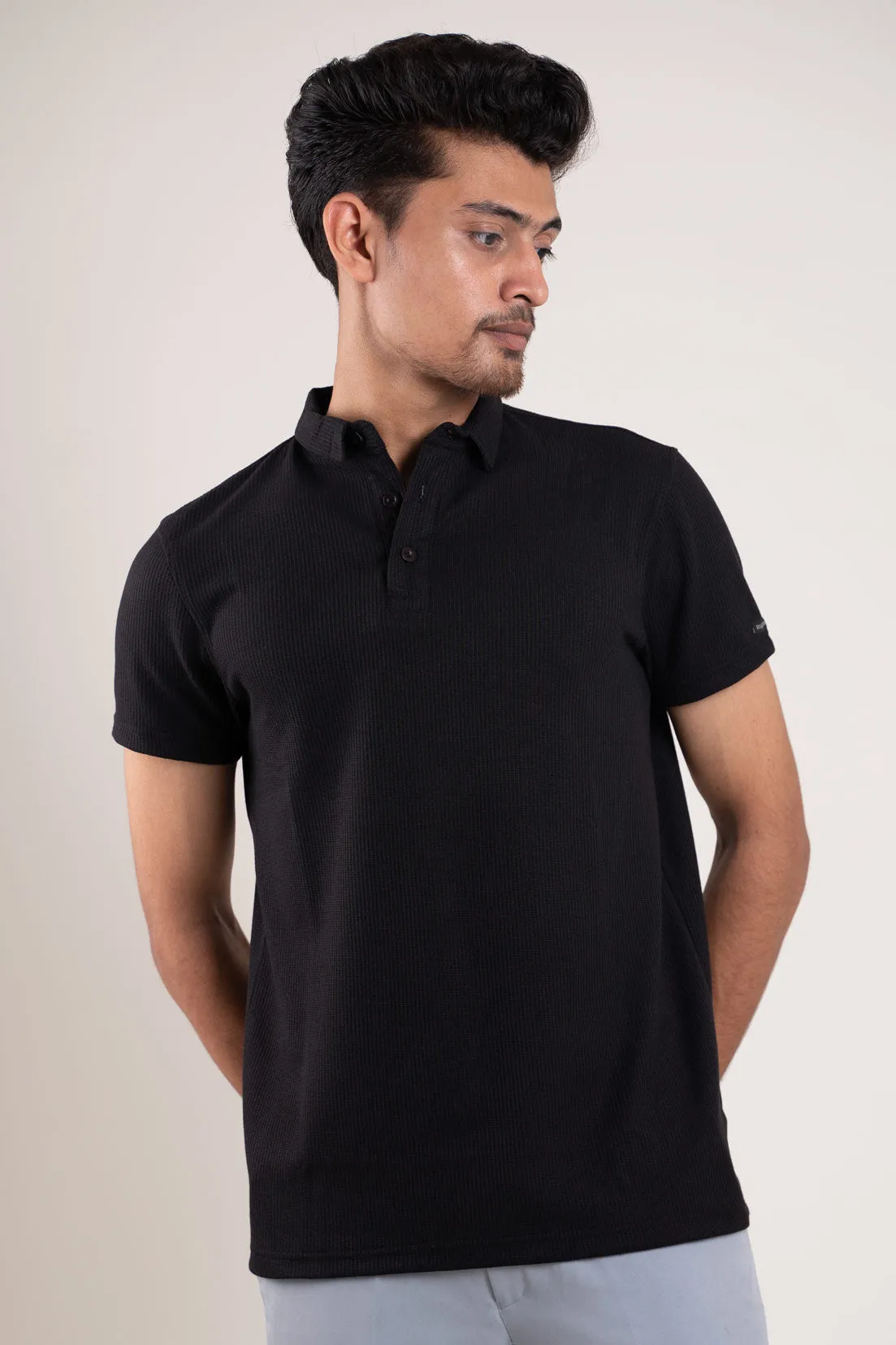 Nova Black Polo Tshirt For Man