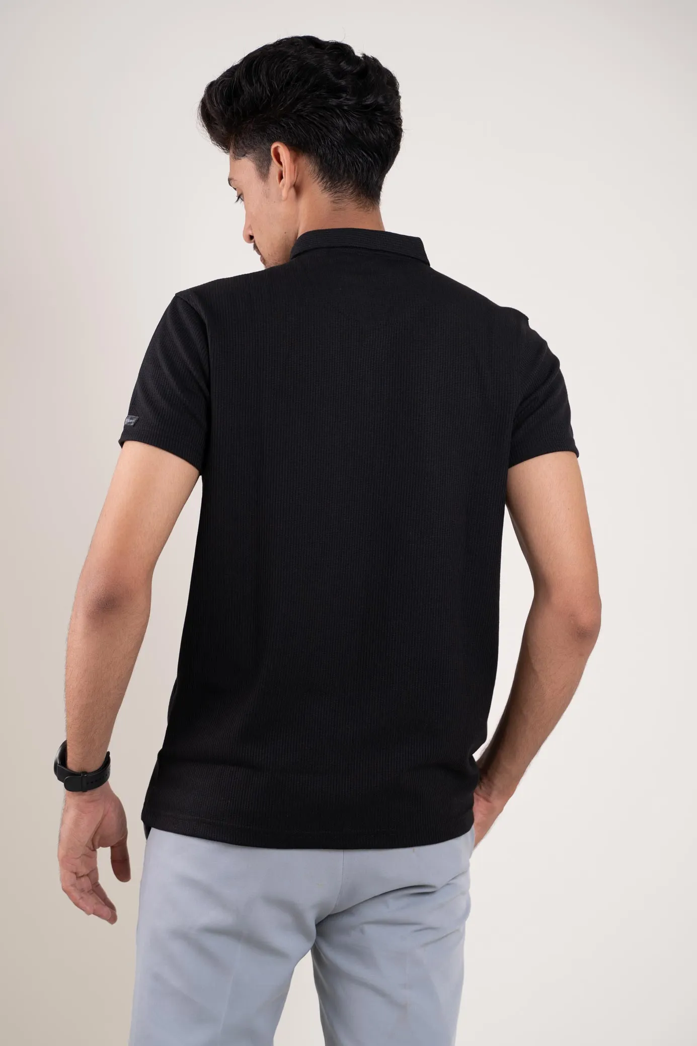 Nova Black Polo Tshirt For Man