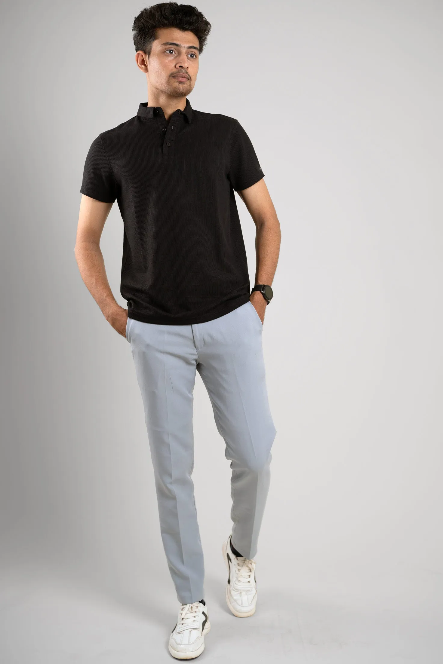 Nova Black Polo Tshirt For Man