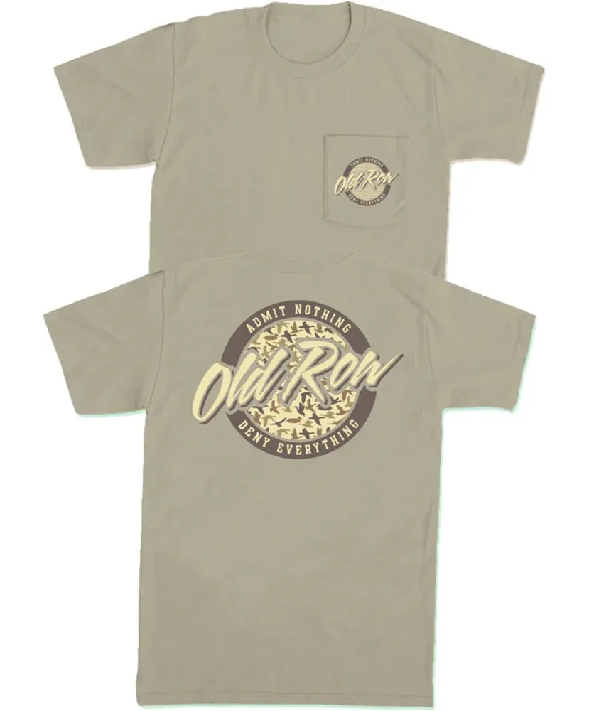 Old Row  Duck Camo Circle Logo Pocket Tee WROW-3262