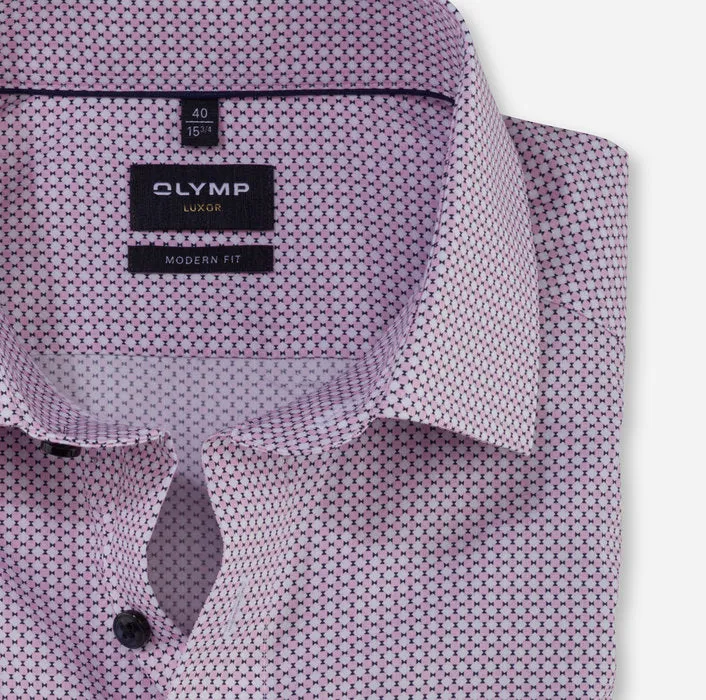 OLYMP - Luxor Business shirt, modern fit, Global Kent, Rosé