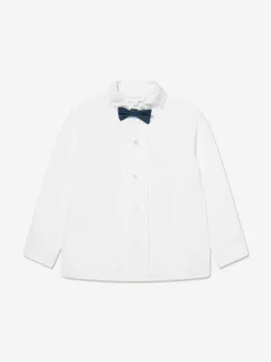 Patachou Boys Shirt With Bow Tie in Navy