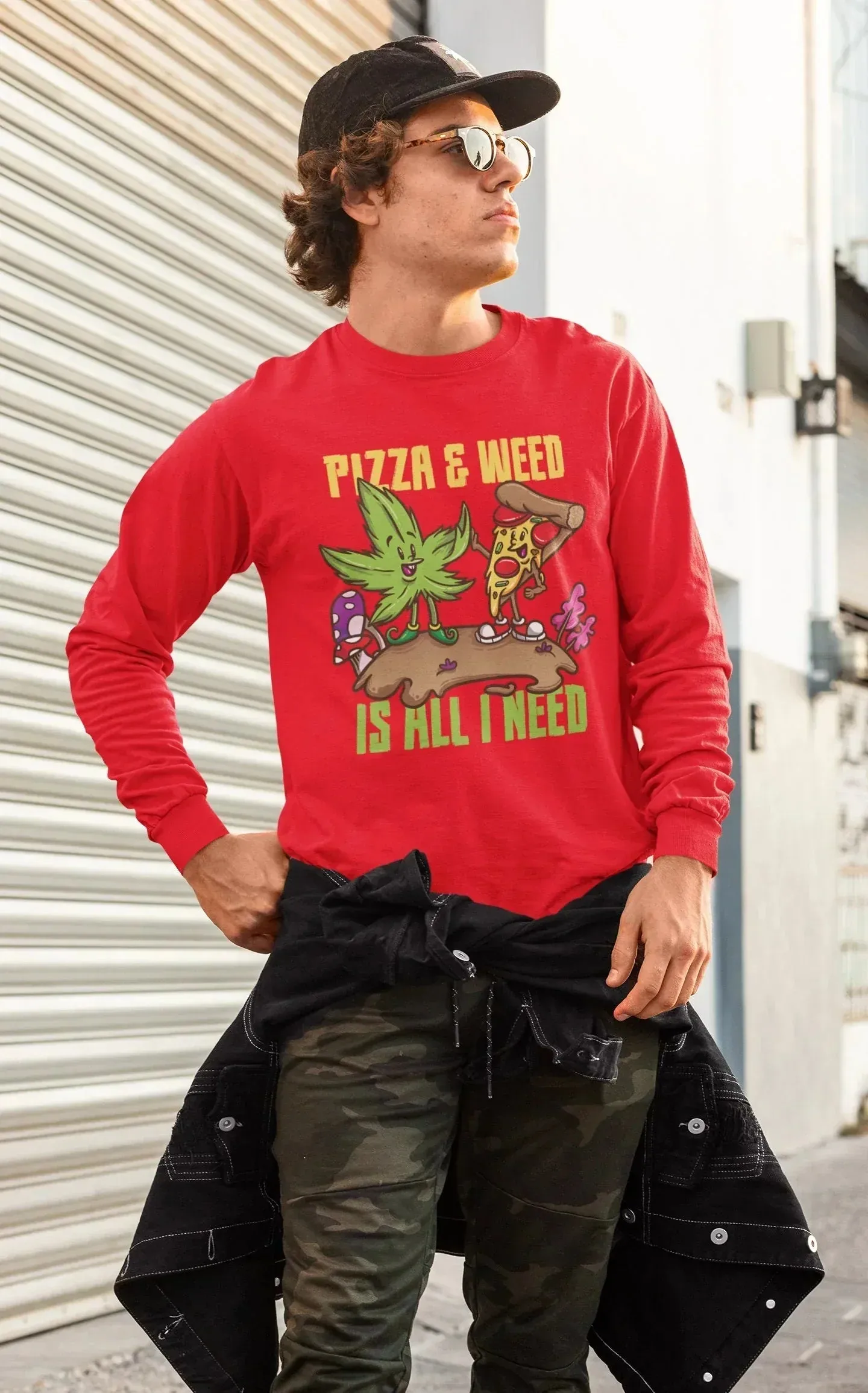 Pizza and Beer is All I Need, Funny Stoner Shirt