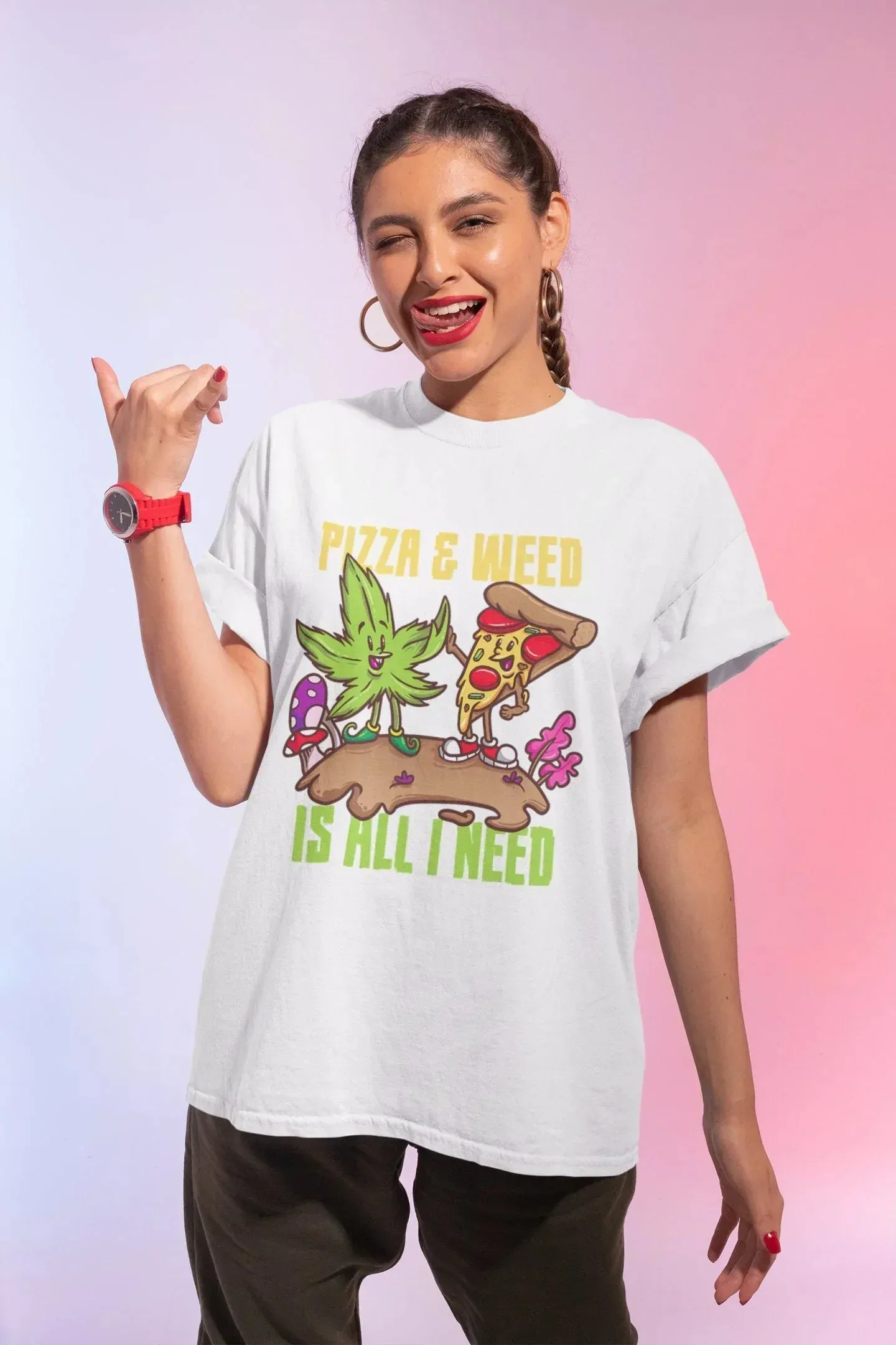 Pizza and Beer is All I Need, Funny Stoner Shirt