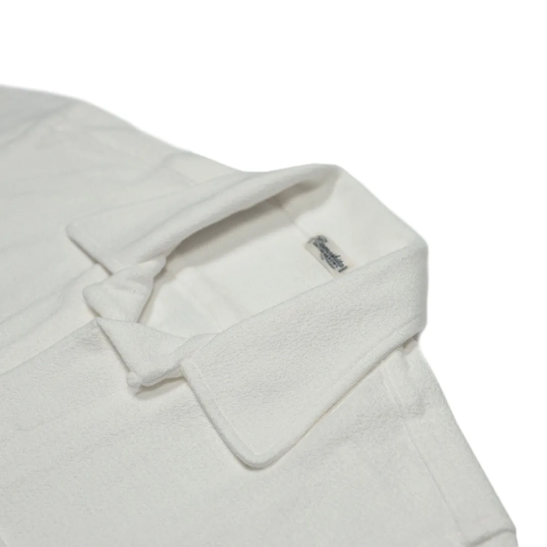 Polo in white cotton terry