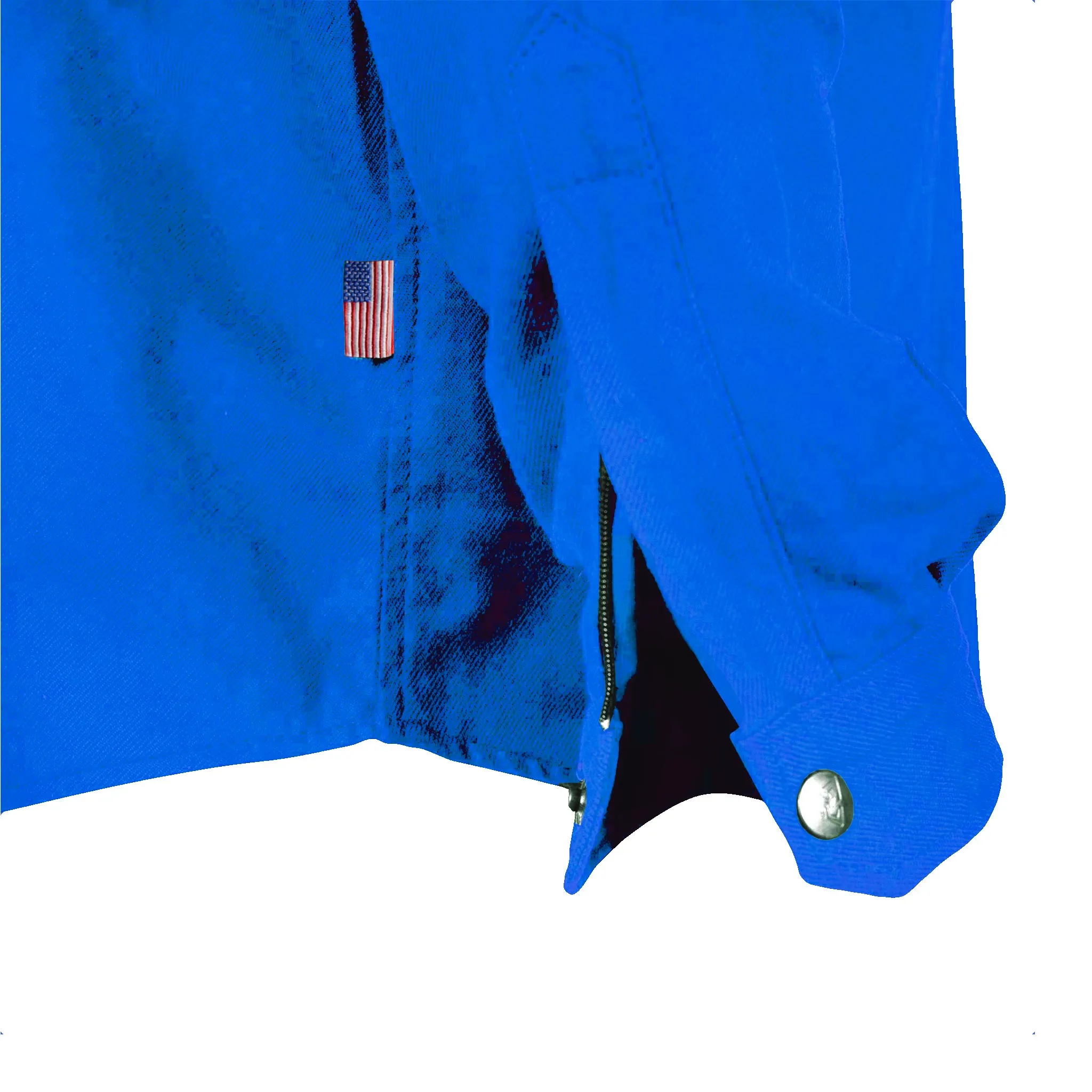 Protective Flannel Shirt - Blue Solid with Pads