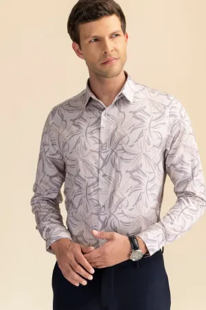 Purple abstract casual shirt EOSS