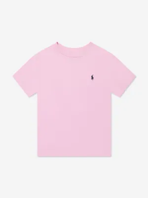 Ralph Lauren Boys Logo T-Shirt in Pink