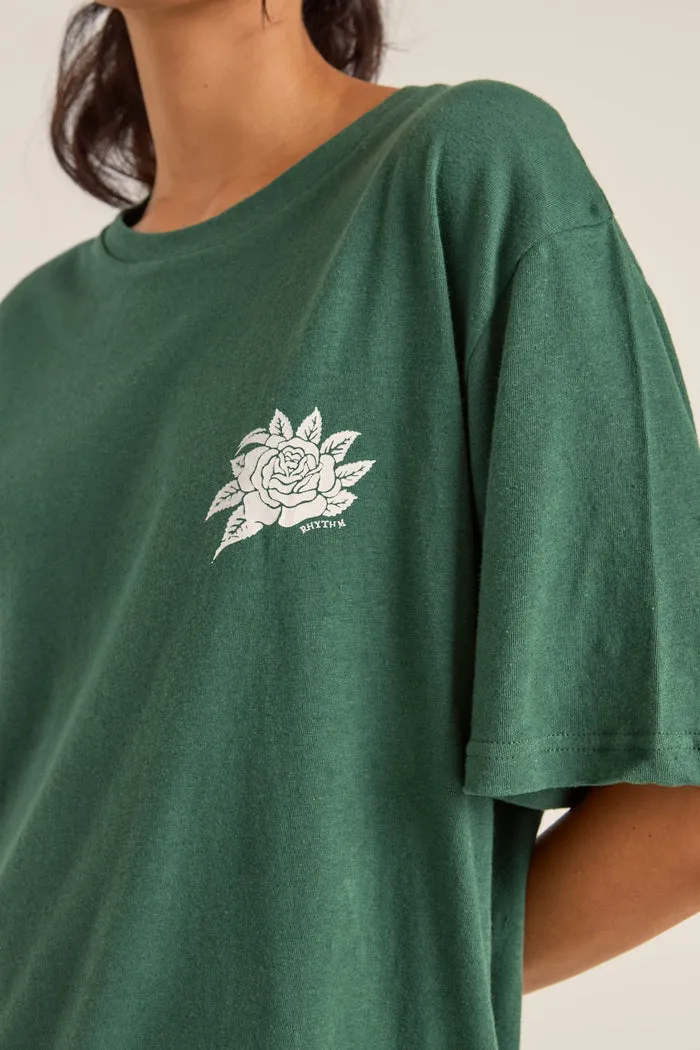 Rhythm La Rosa Oversized T-Shirt - GREEN