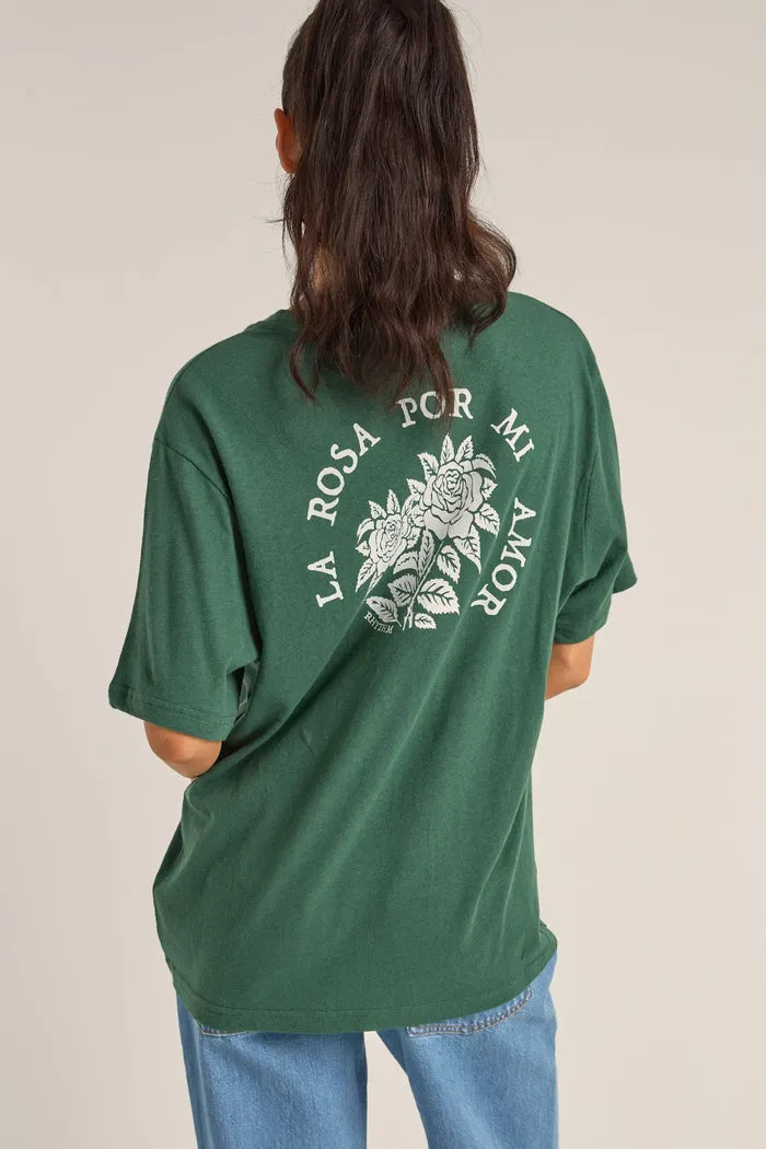 Rhythm La Rosa Oversized T-Shirt - GREEN