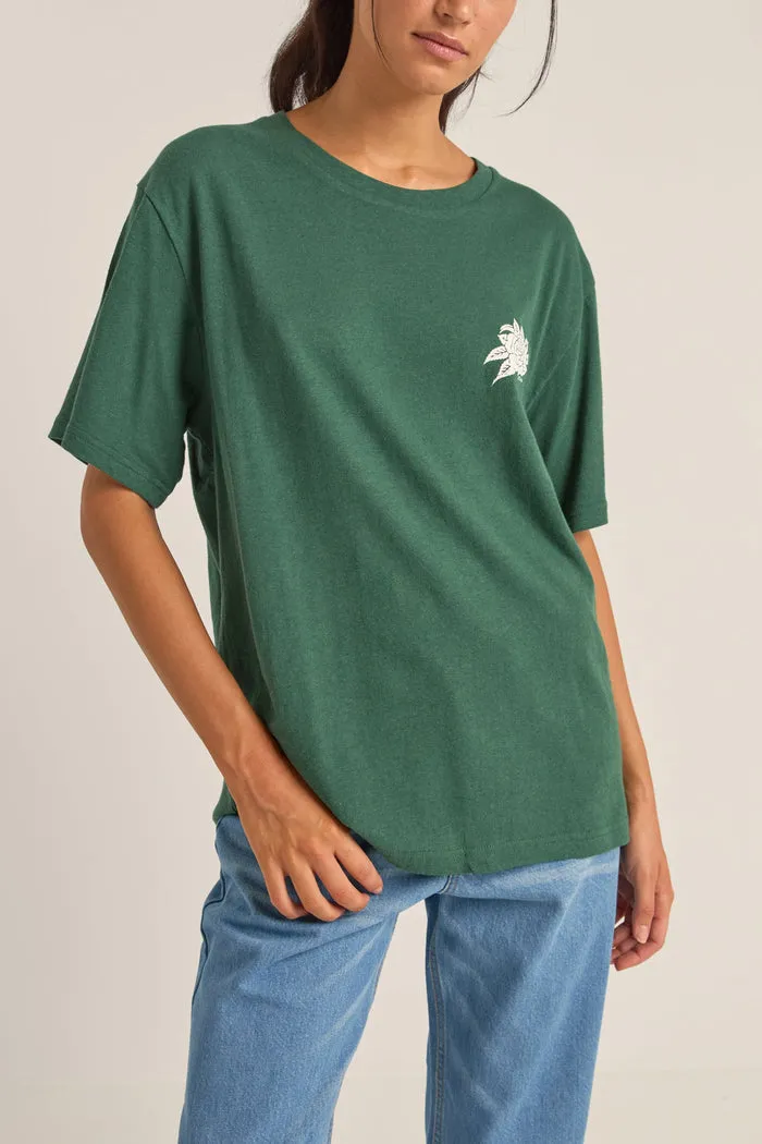 Rhythm La Rosa Oversized T-Shirt - GREEN