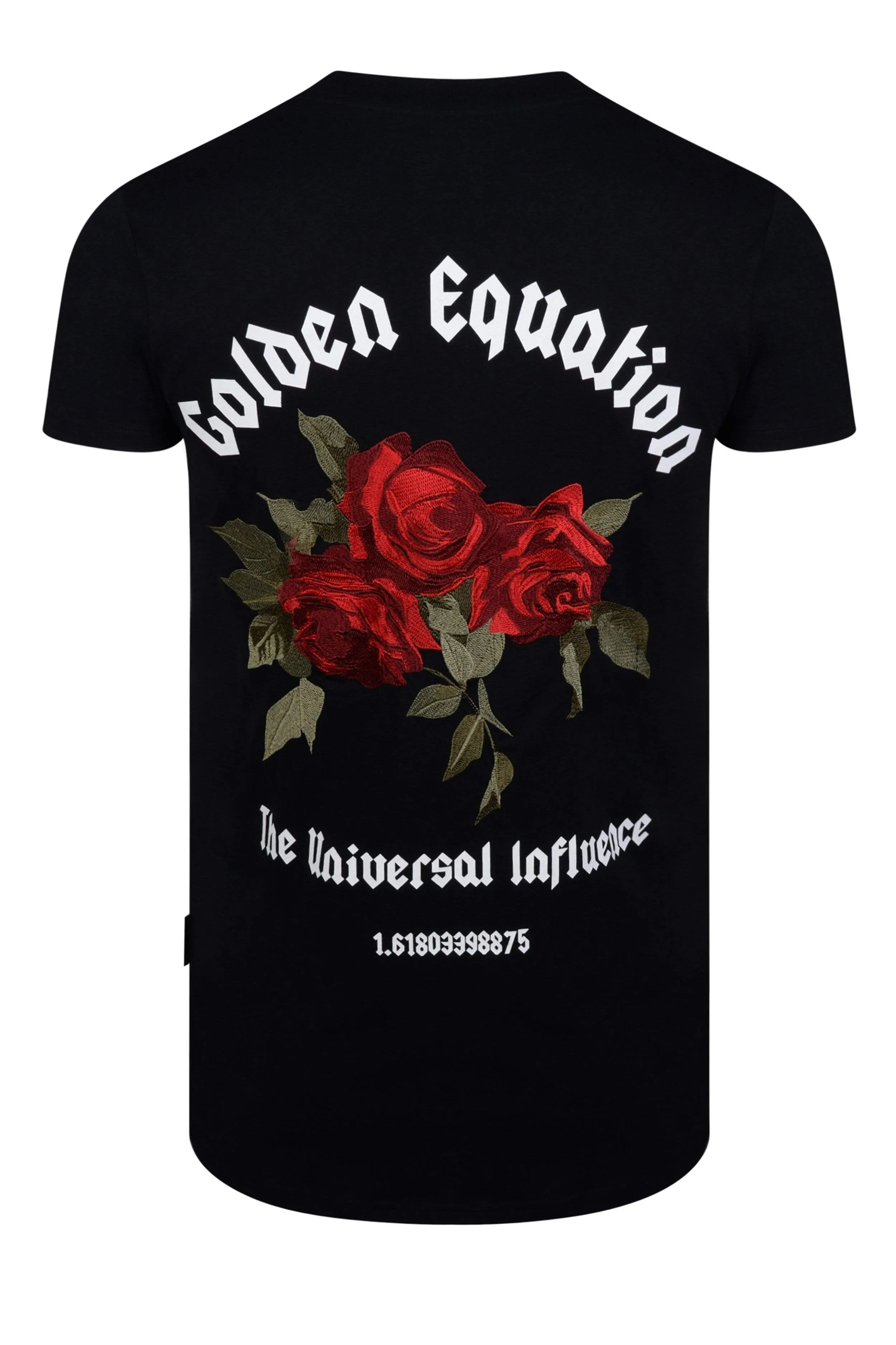 Sage Rose Embroidered Men's T-Shirt