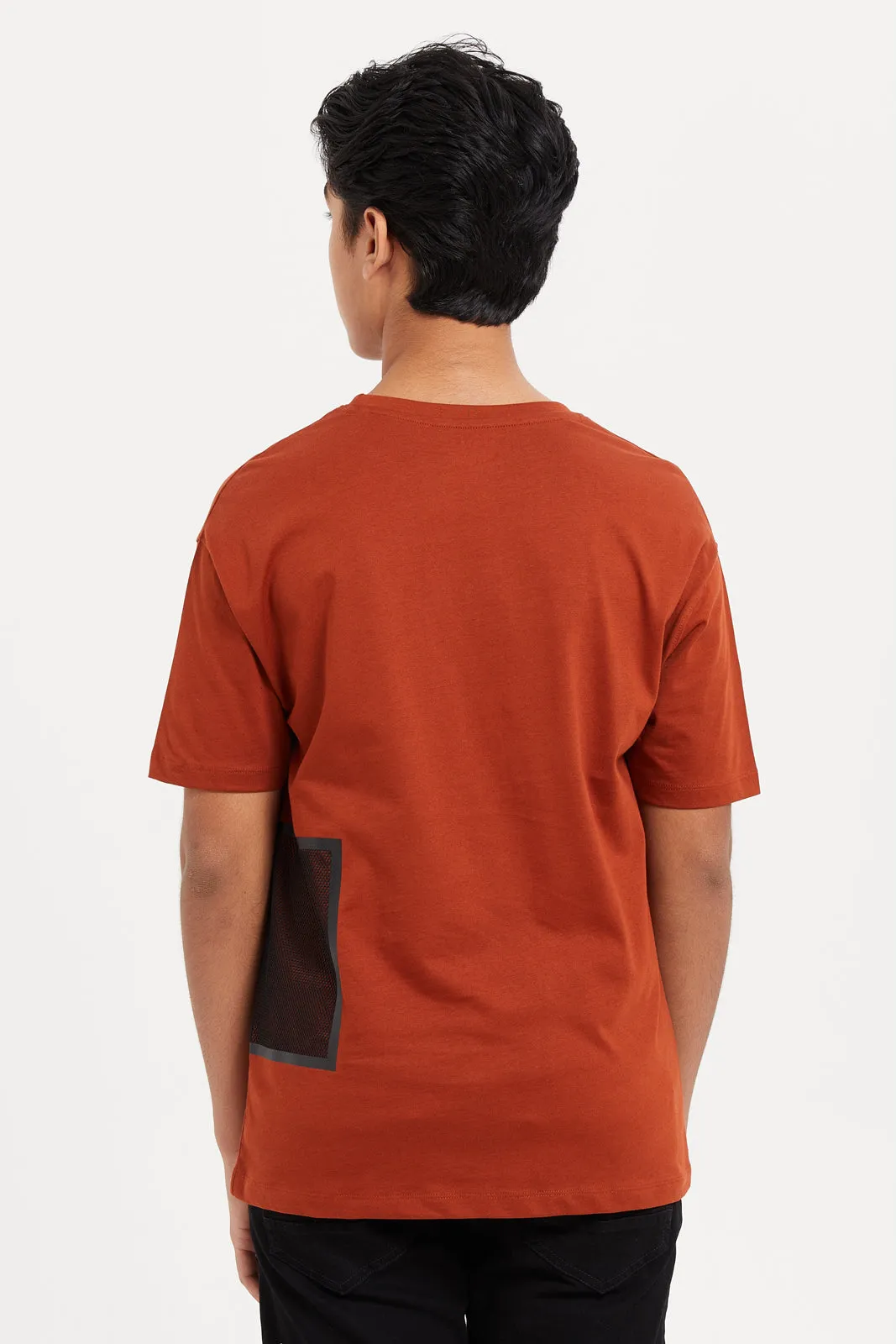 Senior Boys Mesh Pocket Oversize T-Shirt