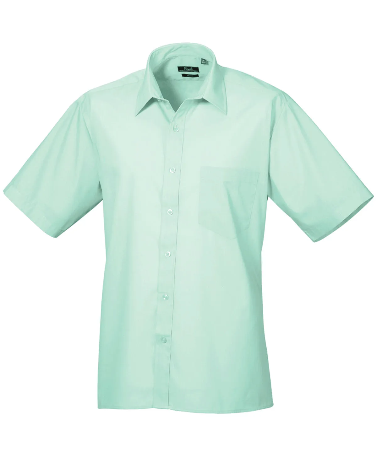 Short sleeve poplin shirt | Aqua