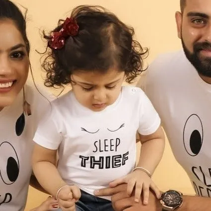 Sleep Thief Matching Family T Shirts- Combo of 3