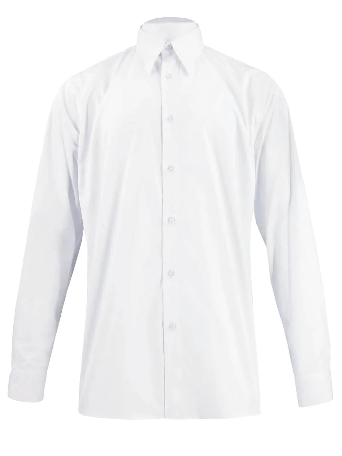 Spearpoint Collar Shirt - White Premium Cotton Barrel Cuff