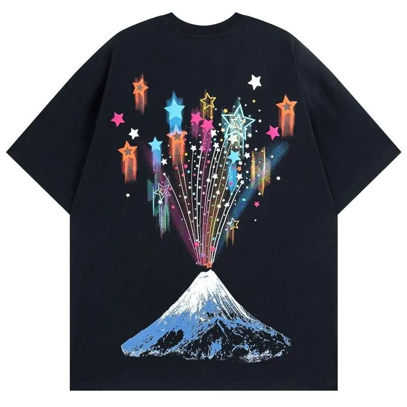 Star Graphic Print Cotton T Shirt