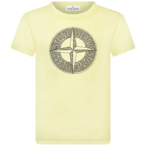 Stone Island Junior Boys T-Shirt  -  Cotton Logo T-Shirt