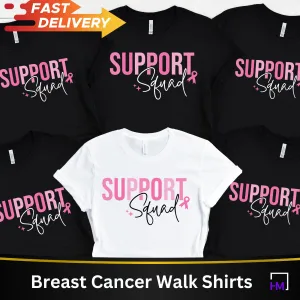 Support Squad  Breast Cancer Awareness Family Shirts