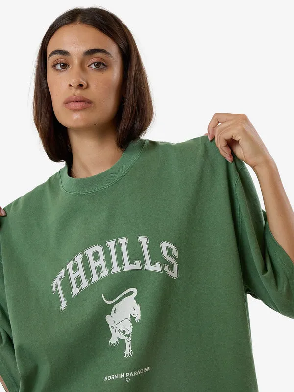 THRILLS Hard Knocks Oversized Tee - ELM GREEN