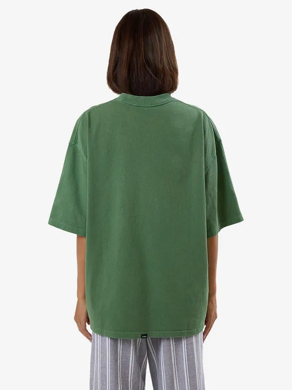 THRILLS Hard Knocks Oversized Tee - ELM GREEN