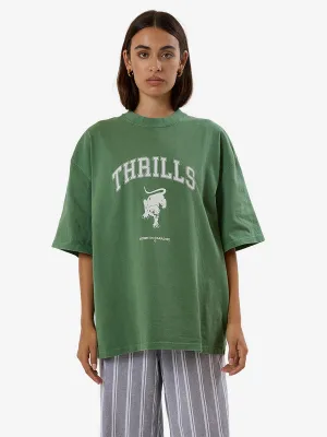 THRILLS Hard Knocks Oversized Tee - ELM GREEN