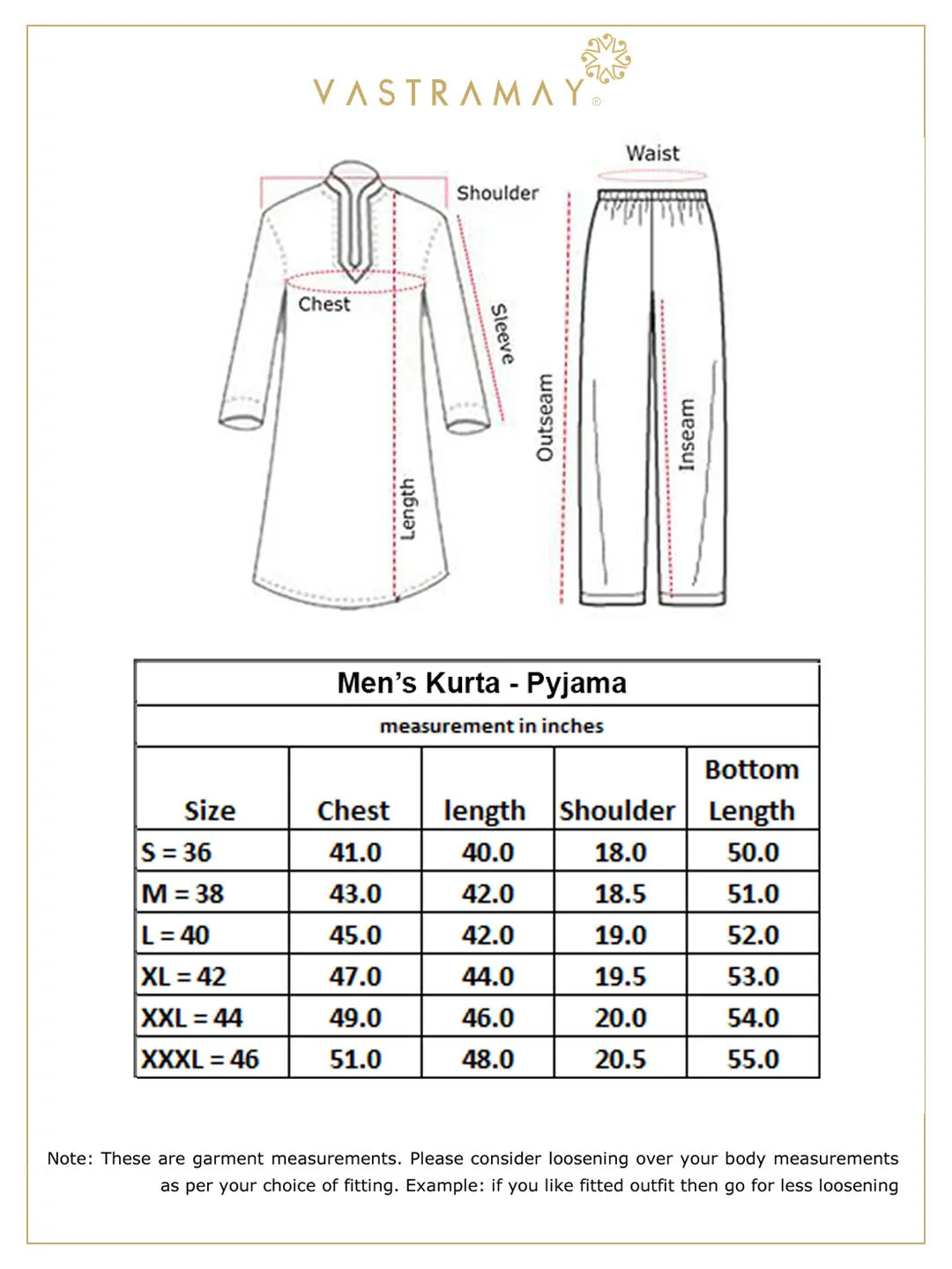 Vastramay Men's Black & White Kurta Pyjama