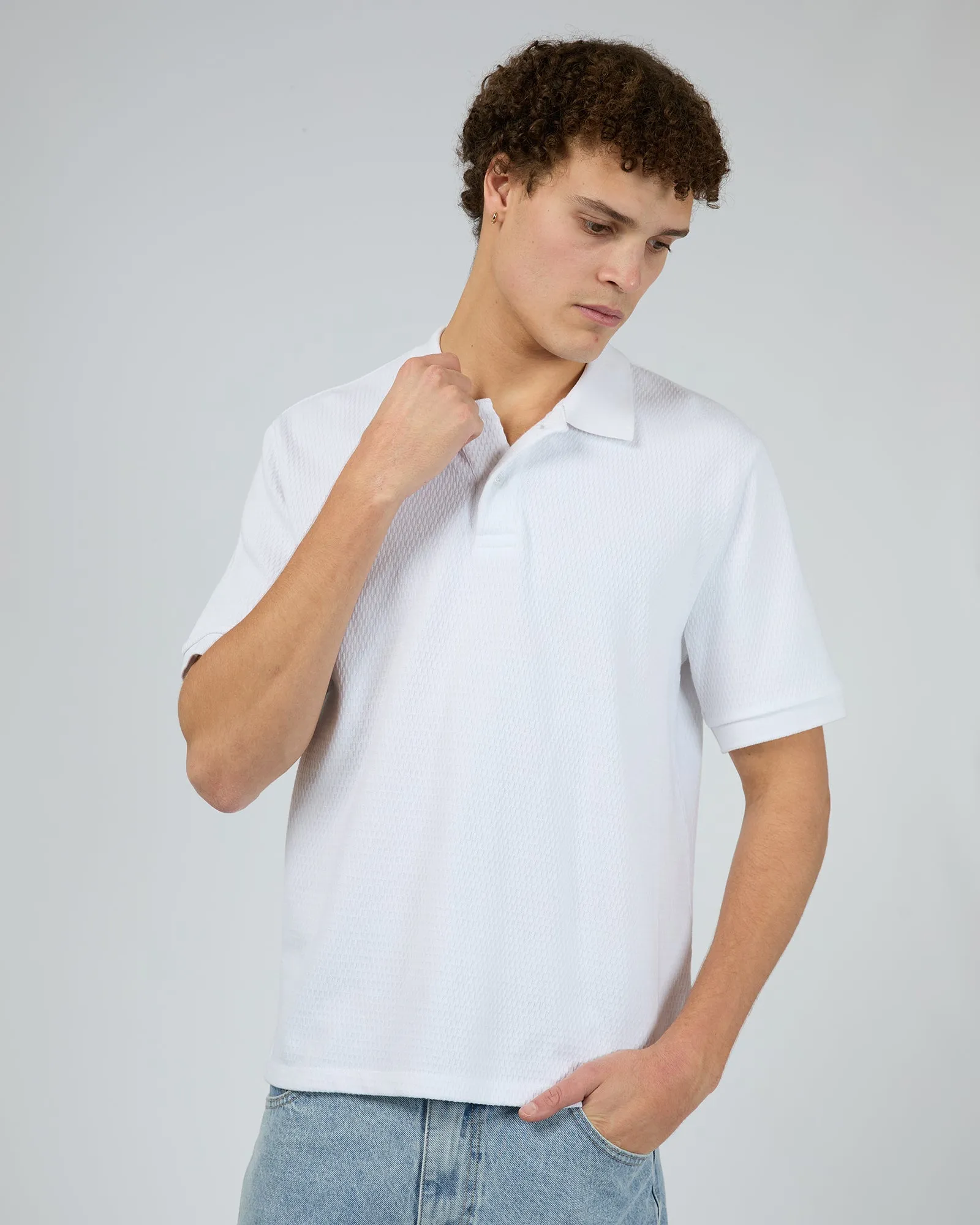 Waffle Polo White